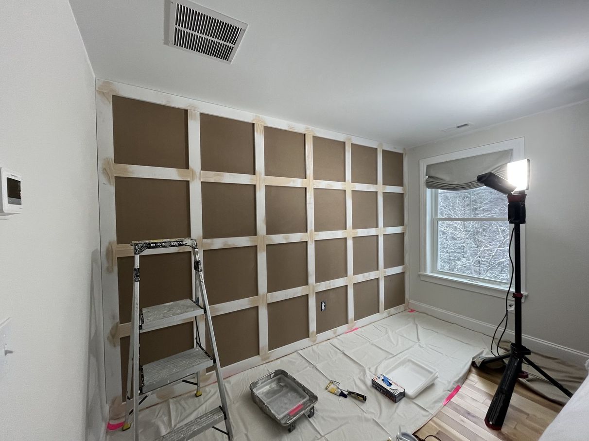 Built-in wall before painting