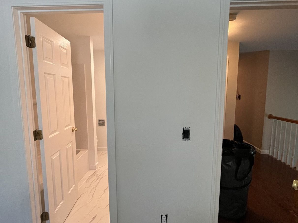 Painted built-in shelving, comparison 3