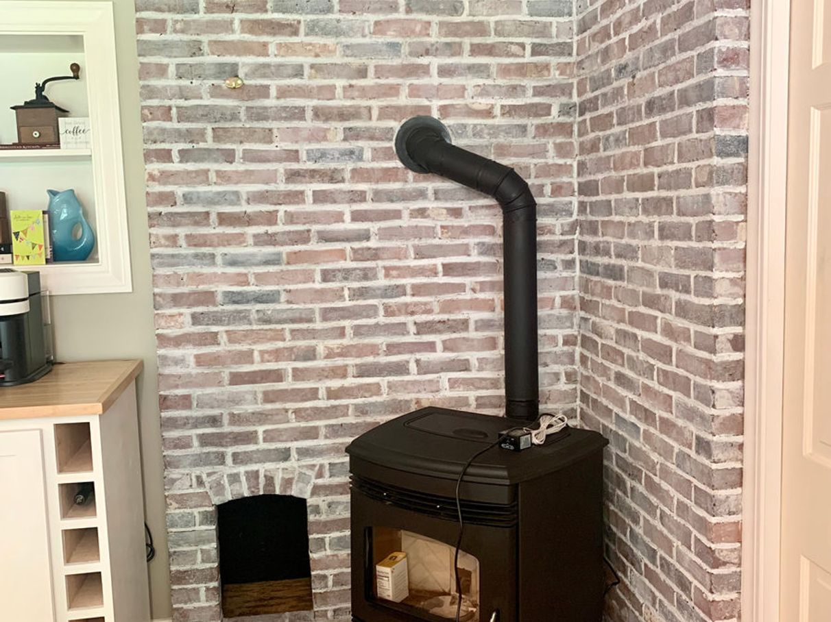 Painted fireplace surround, comparison 3
