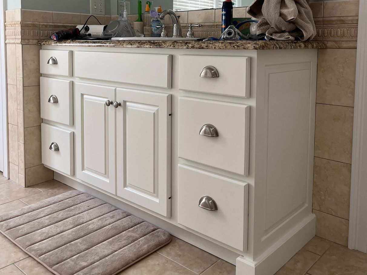 Painted bathroom vanity, comparison 5