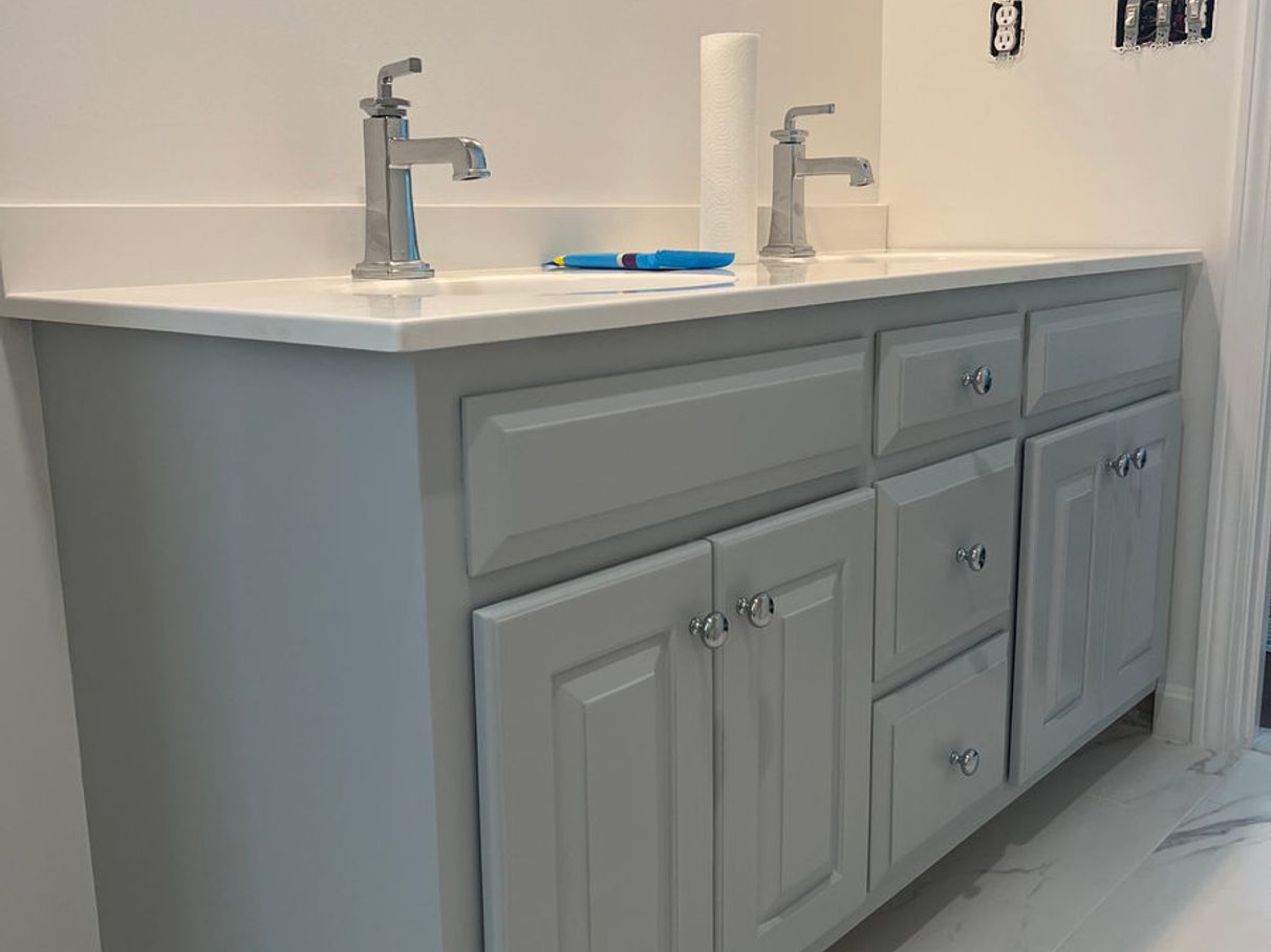Painted bathroom vanity, comparison 7