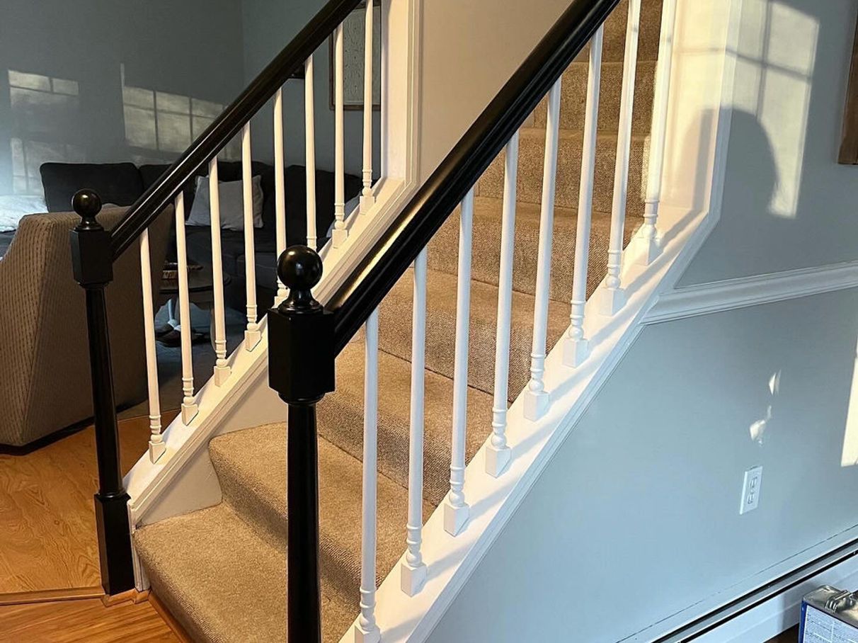 Painted stairwell railings and treads, comparison 7