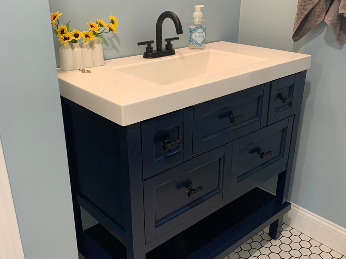 Painted bathroom vanity, comparison 9
