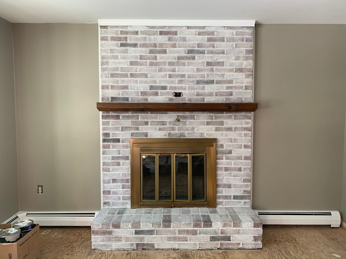 Painted fireplace surround, comparison 9